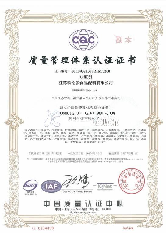 質(zhì)量管理體系認(rèn)證